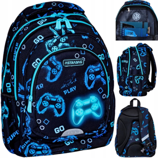 Viackomorový školský batoh AstraBag Multicolor 20 l